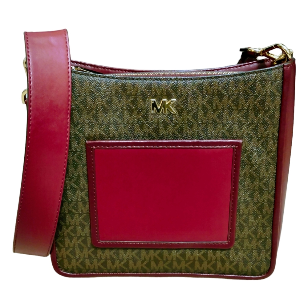 Michael Kors Gloria Signature MK Printed Crossbody Bag - Picture 8 of 16
